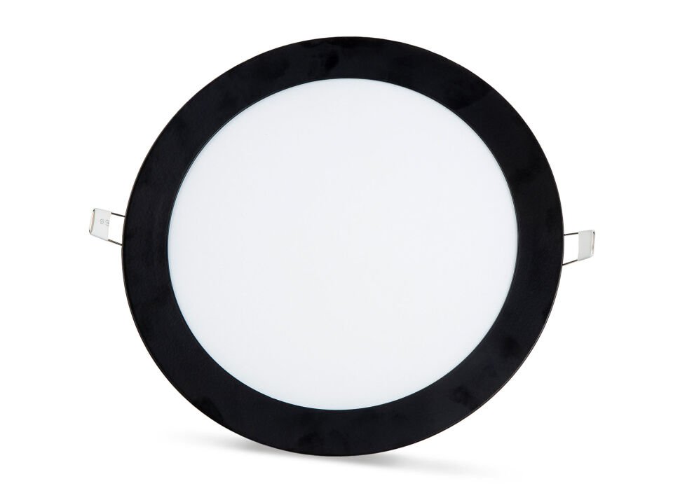 18W SIVA ALTI YUVARLAK SLIM SİYAH LED PANEL BEYAZ