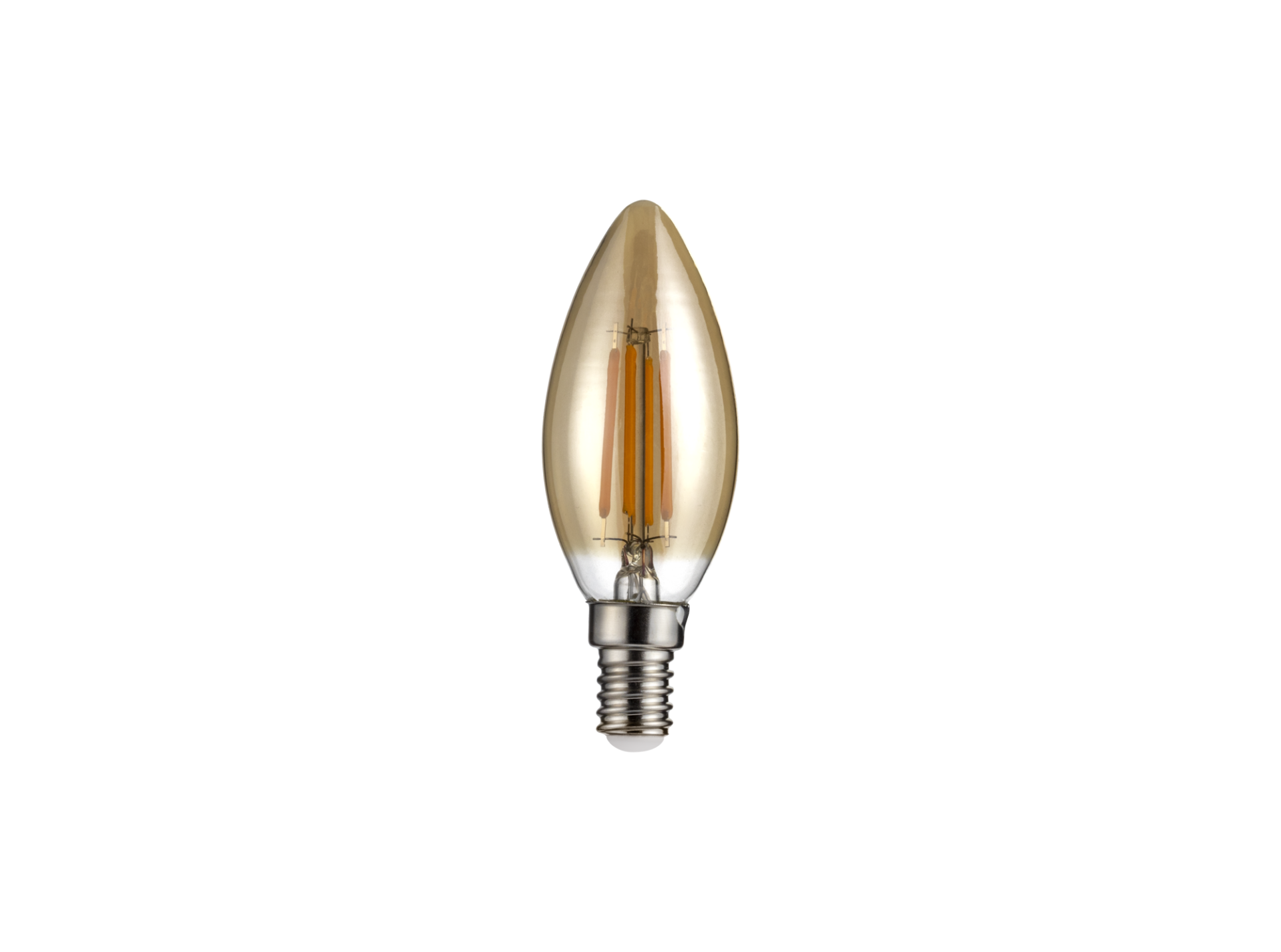 4W C35 RUSTIK AMPUL AMBER/1800K  -E14
