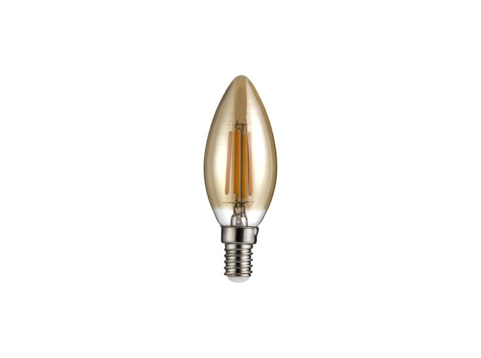 4W C35 RUSTIK AMPUL AMBER/1800K  -E14