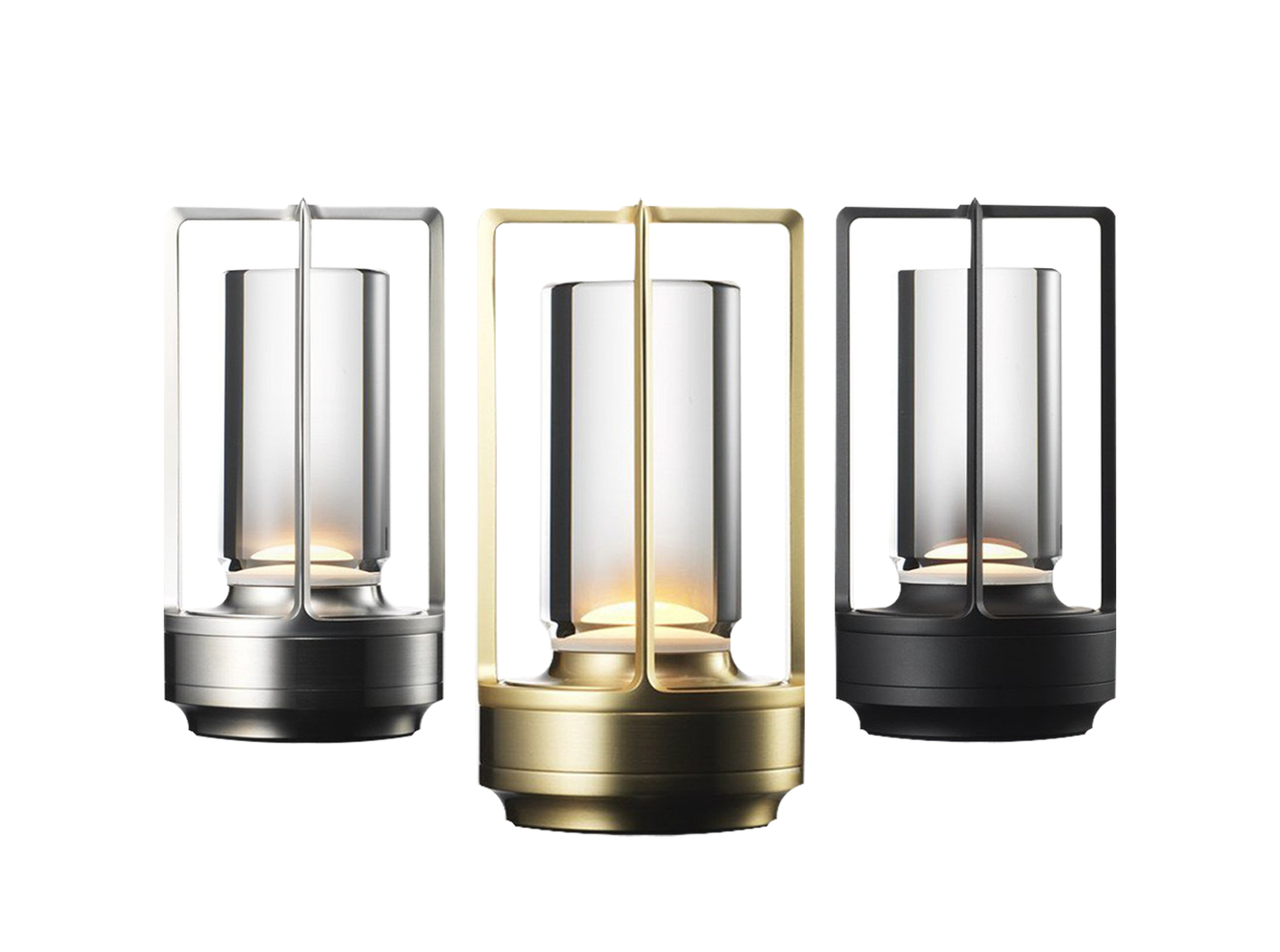 HALKİ ŞARJLI  MASA LAMBASI  3 RENK- SİYAH