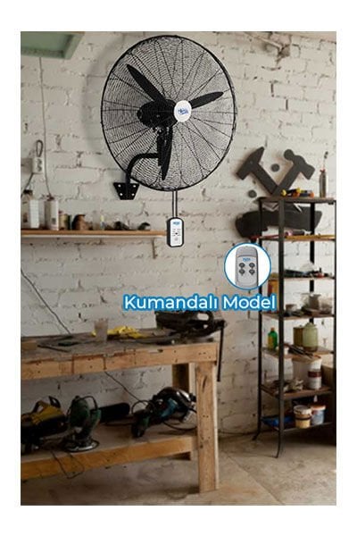 HİMS 75CM 3 KANATLI KUMANDALI DUVAR VANTİLATÖRÜ