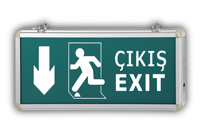 3W EXIT ÇIKIŞ ARMATÜRÜ LEDLİ 3 SAAT AKÜLÜ