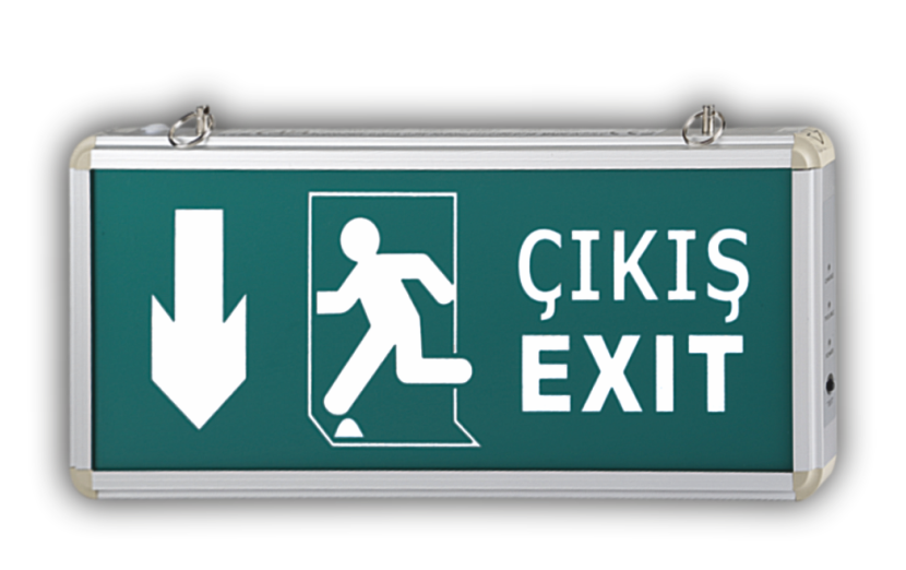 3W EXIT ÇIKIŞ ARMATÜRÜ LEDLİ 3 SAAT AKÜLÜ