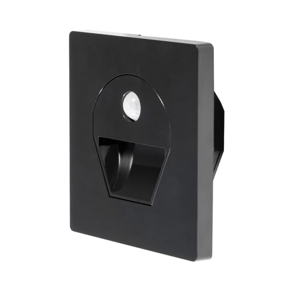 KBA817 1W KARE SENSÖRLÜ KORİDOR ARMATÜRÜ SİYAH KAS