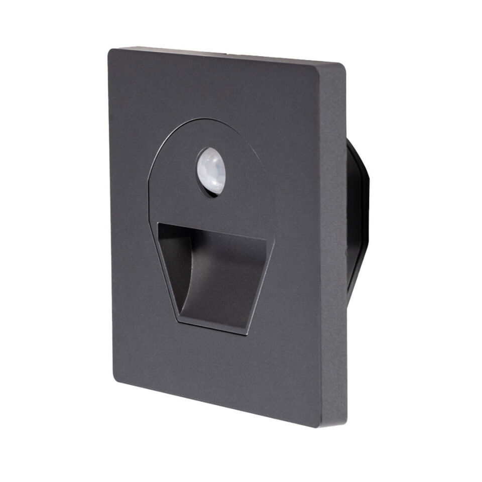 KBA818 1W KARE SENSÖRLÜ KORİDOR ARMATÜRÜ ANTRASİT
