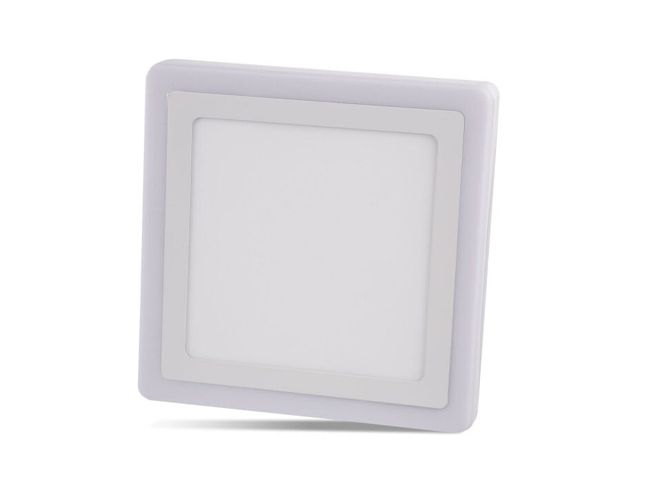 18+6W SIVA ÜSTÜ KARE MAVİ+BEYAZ 3 FONK. LED PANEL