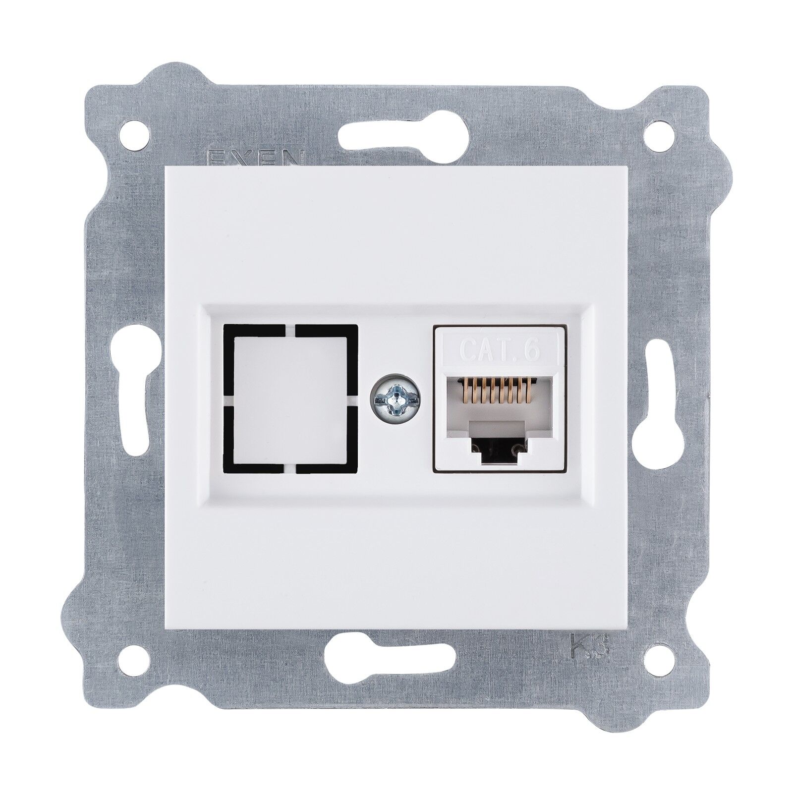 BEYAZ Modül+Kapak | Tekli Data Prizi CAT6